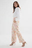 Lupine Batik Organic Linen Wide Leg Lined Pants