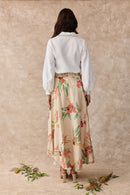 Dahlia Linen Maxi Skirt - Australis Print
