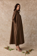 Lilly Pilly Cotton Shirt Maxi Dress Cacao