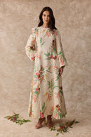 Daffodil Linen Maxi Nursing Dress - Australis Print