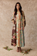 Wattle Cotton Panel Maxi Dress