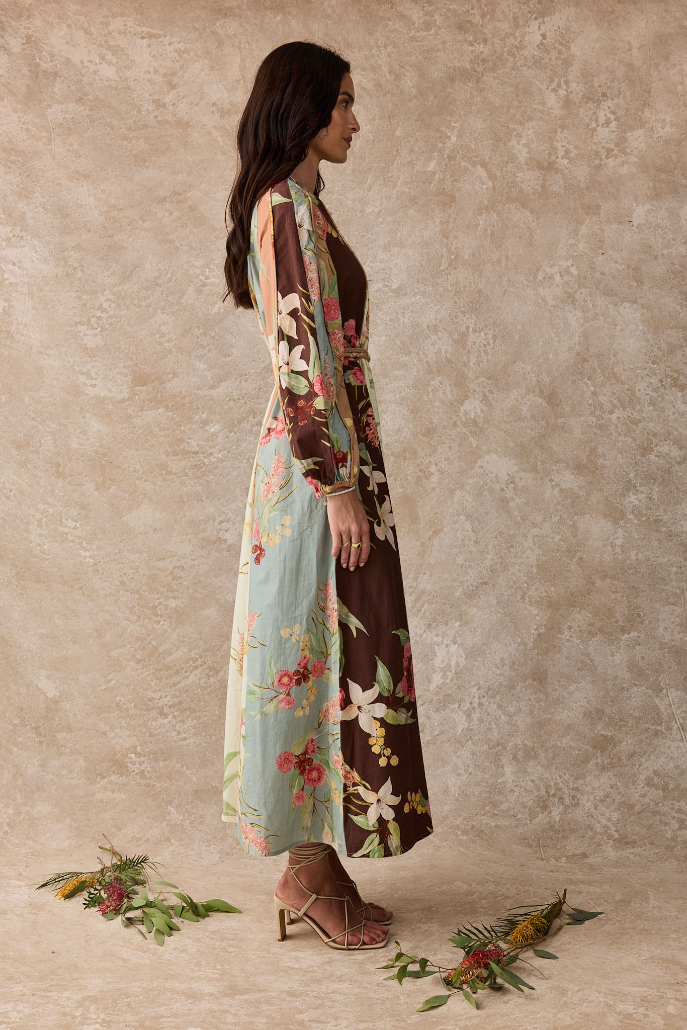 Wattle Cotton Panel Maxi Dress