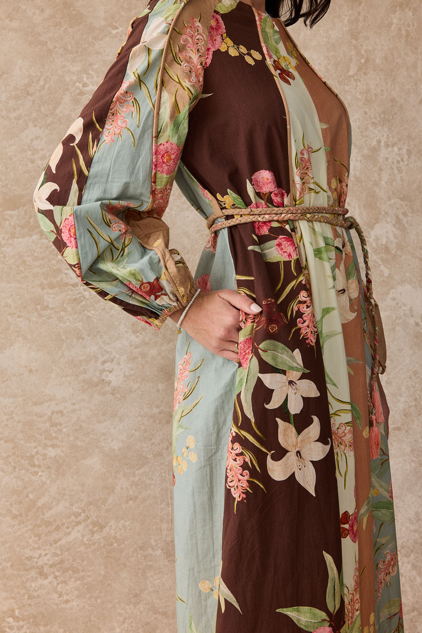 Wattle Cotton Panel Maxi Dress