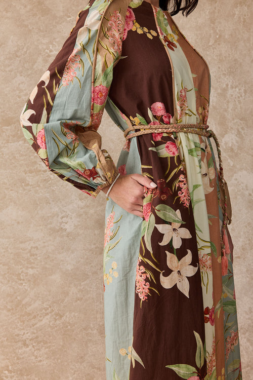 Wattle Cotton Panel Maxi Dress