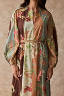 Wattle Cotton Panel Maxi Dress