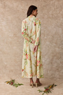 Lilly Pilly Cotton Shirt Maxi Dress Australis Print