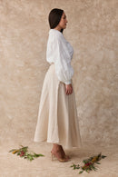 Dahlia Linen Maxi Skirt - Sandy