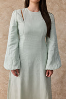 Daffodil Linen Maxi Nursing Dress - Blue Gum