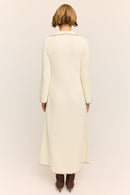 Daphne Long Sleeve Knit Midaxi Dress Buttercream