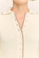 Daphne Long Sleeve Knit Midaxi Dress Buttercream