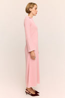Daphne Long Sleeve Knit Midaxi Dress Sakura Pink